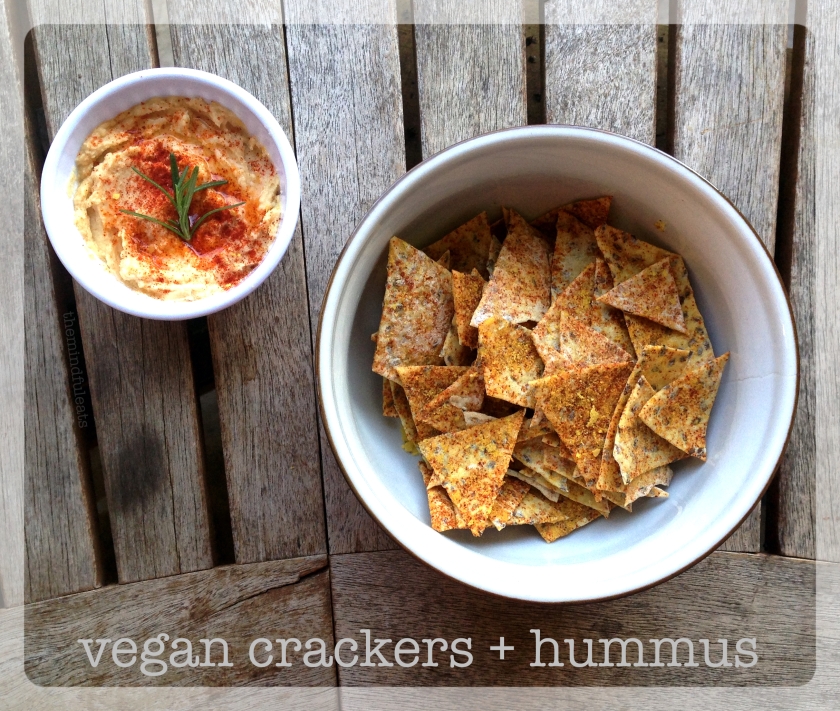 Vegan Crackers + Hummus